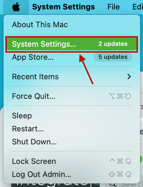 system settings button